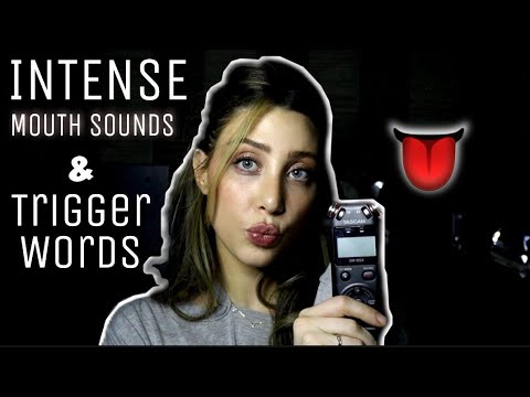 ASMR FAST AND AGGRESSIVE MOUTH SOUNDS WITH TRIGGERS WORDS 👅💨 TASCAM ASMR