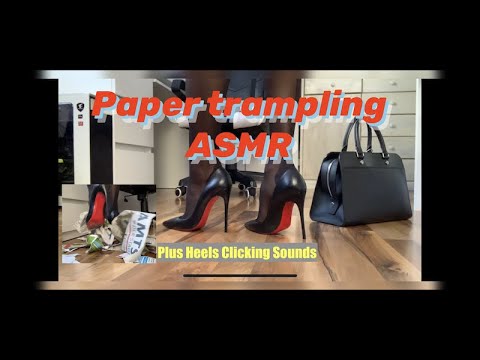 ASMR | Paper trampling + Heels clicking sounds OFFICE ROLE-PLAY | Visually & Audibly satisfying