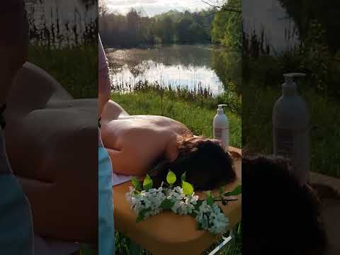 Evelina's relaxing ASMR massage on the riverbank #asmr
