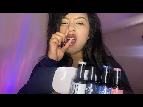 Asmr toxic friend does your nails😡👸🏽| tries to steal your manzzz🤯💋