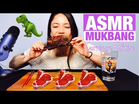 ASMR MUKBANG *HUGE* Beef Rib with Stir Fry Shrimp Noodles | Eating Sounds