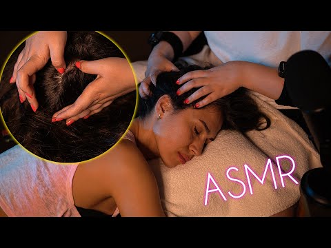 😴 Sleep Time ASMR Hair Playing and Scalp Massage