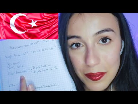 Trying to speak Turkish (HAVA DURUMU) 💖meteo e stagioni TRIGGER WORDS IN TURCO/ türkçe asmr ASMR ITA
