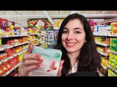 ASMR: Roleplay Caixa de Supermercado 🎧BINAURAL👂 Sons de embalagens e fala suave