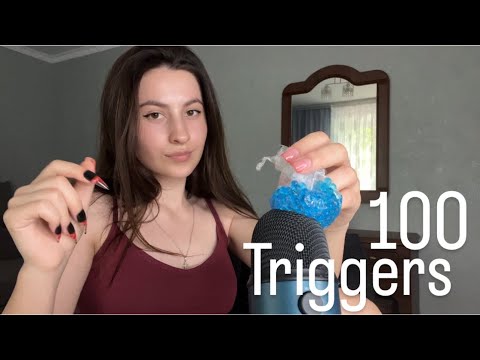 ASMR 100 TRIGGERS IN 10 MINUTES (Tapping and Scratching ) NO TALKING 💗
