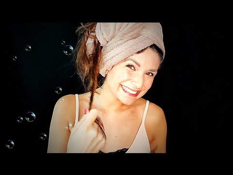 ASMR Brushing My Long Hair After Shower  - Wet to Dry Hair Care, Hair Play