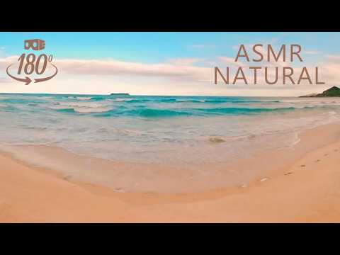 VR180 Praia Relaxante 🌊 ASMR Natural: Ondas do Mar para Paz, Alívio do Estresse, Ansiedade e Insônia