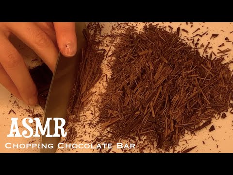 【ASMR】板チョコを刻む音🔪🍫Chopping Chocolate Bar【音フェチ】【Satisfying】