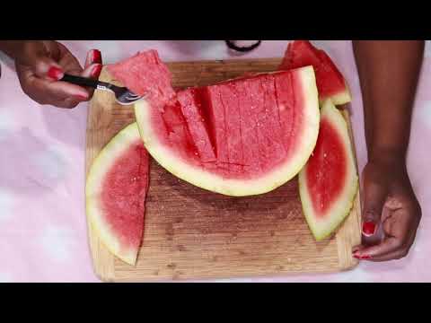 SAVORY SWEET WATERMELON IN THE SUMMER ASMR EATING SOUNDS (NO TALKING)