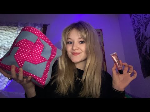 asmr doing your makeup in the back of class roleplay 💓 whispering, tapping, brush sounds, lofi