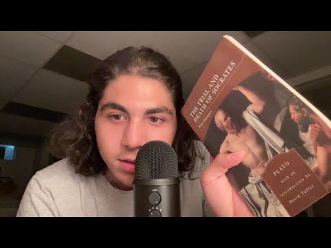 ASMR Book Tapping Scratching and Rambling (whispered)