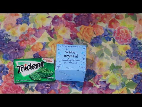Water Crystal Hydrating Shimmer Peel Off ASMR Trident Chewing Gum