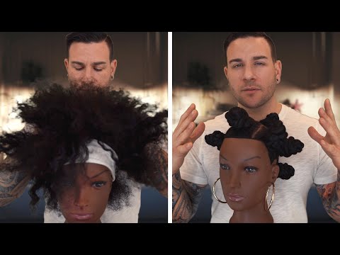 Jumbo Bantu Knots Timelapse | Afro 4c Hair w/ Braiding Hair Extensions