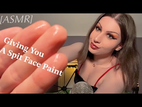 ASMR | Giving You A Spit Face Paint For A Fancy Dress Party 🎨🖌️