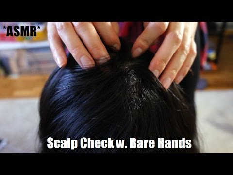 ASMR SCALP CHECK WITH BARE HANDS (REAL PERSON,  FREE FORM, VISUALS) & HAIR BRUSHING SOUNDS!! LOOPED