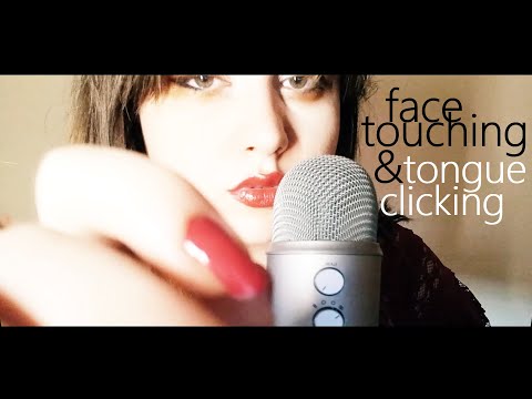 ASMR Gentle tongue clicking&touching your face✨💤