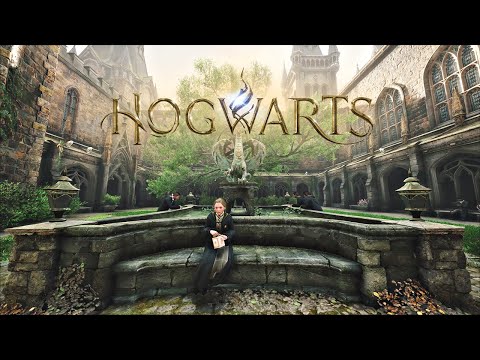 8h Relaxing at Hogwarts 🌳 Transfiguration Courtyard Ambience & Soft Music | Nature sounds