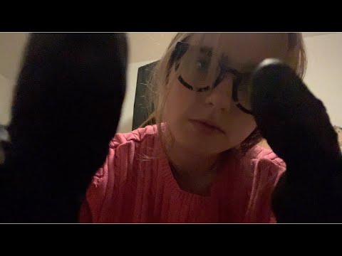 asmr quick touching your face w/ gloves (uncut asmr) personal attention
