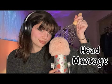 ASMR | Giving You A Head Massage | Fast and Aggressive Fluffy Mic Triggers (Plucking, Scratching, +)