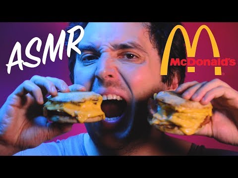 ASMR BATTLE 2 Types McDonalds McMuffins CANADIAN BACON VS BLACK FOREST HAM 먹방