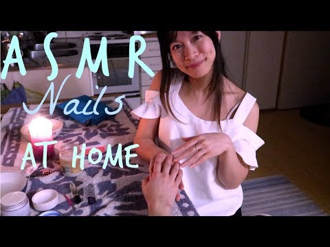 ASMR Home Manicure Service Roleplay Hand Massage and Nail Care