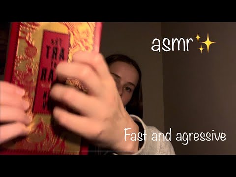 Asmr fast and agressive triggers ✨😴⚡️fast tapping, mouth sounds, tingles, hand movements🌛💤🥰