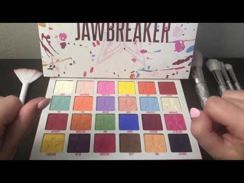 ASMR | Jeffree Star Jawbreaker Eyeshadow Palette Swatches and First Impressions | Whispering