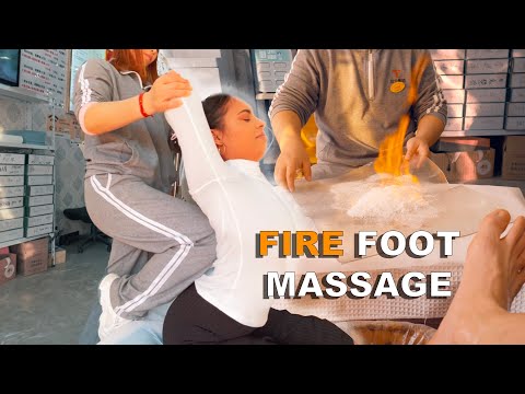 ASMR: Relaxing CHINESE FIRE FOOT MASSAGE!
