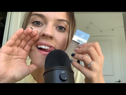 ASMR| CLOSE UP GLASS TAPPING AND TONGUE SWIRLING IN YOUR EARS