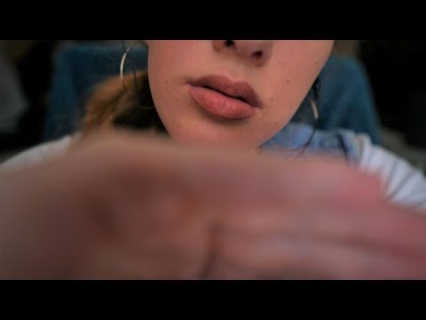 ASMR-Up Close...Shhhhh, Be Quiet,Face Touching and Gum Chewing..