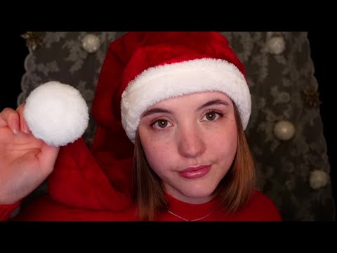 ASMR 💤 Doing you make up for a Christmas party ❤️💚 Layered brushing and mouthsounds 💤