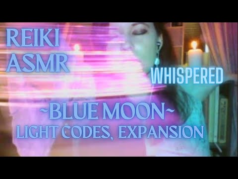 Reiki ASMR| Blue Moon| Light Codes~ pendulum clearing and balancing~ tarot reading