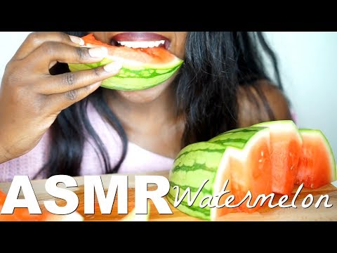 🌱ASMR eating: VERY RELAXING Tapping, Scraping, Slurping, Eating Sounds | WATERMELON |Gentle whisper