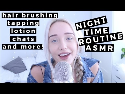 ASMR Night Time Routine (Tapping, Hair Brushing, Lotion, Chats for Relaxation & Sleep) | GwenGwiz