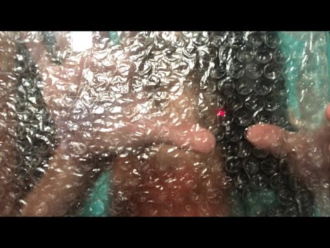 ASMR popping your pimples / zits with bubble wrap! Satisfying bubble wrap on lens popping noises