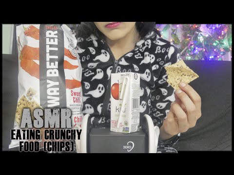 ** ASMR Eating CHIPS😞 CAUSE I'm BORED  ** Crunchy Eating Sounds | Vegan Chips |3DIO BINAURAL
