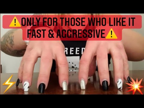 ⚡️ASMR FAST & AGGRESSIVE⚠️// Table Tapping & Scratching // ✨Tingle Overload // ⏩1.25x Speed