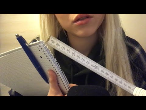 ASMR - Measuring your face  - Soft/Unintelligible Whispers, Writing Sounds, Personal Attention