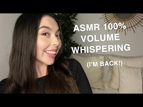ASMR 100% VOLUME PURE WHISPER RAMBLE | mouth sounds + clicky whispering