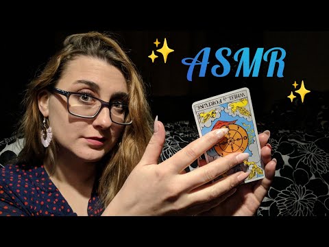 ASMR Soft Spoken Tracing, Tapping, Pointing with Taro Cards!