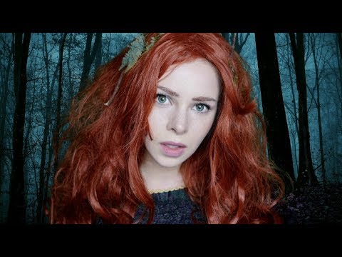 ASMR Merida the Brave (relaxing, night time forest ambience, fire crackling)