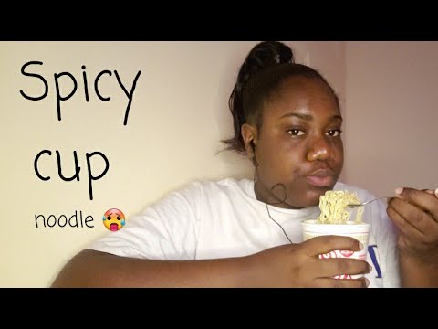 ASMR the world's best cup noodle hot spicy and delicious mukbang