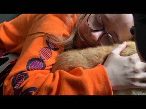 Axl the Cat ASMR: Licking Himself, Petting, Purring | No Talking