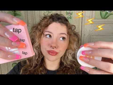 ASMR EXTREME FAST TAPPING ⚡️on makeup products & mouth sounds👄