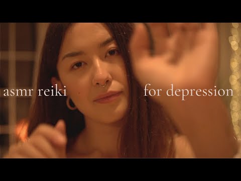 ASMR Reiki Healing for Depression (Smoke Cleanse, Body Scan, Tarot Reading, Rain Sounds)