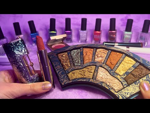 ASMR The Fanciest Makeup Haul (Whispered, Swatching)
