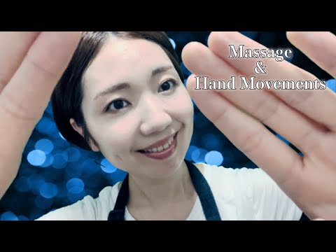ASMR | 顔マッサージ＆ハンドムーブメント【催眠】Facial Massage & Hand Movements🌿😴ENG SUB