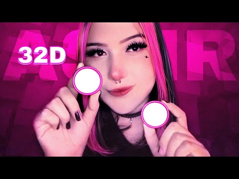 ASMR 32D - SUPER BINAURAL (mouth sounds e tapping)
