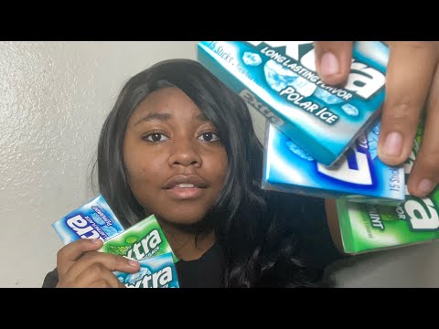 ASMR Chewing On Gum + Mouth Sounds (tingle overload)