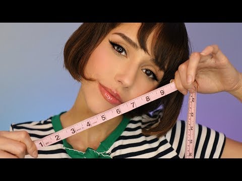 ASMR - Measuring Your Face, Brushing your Face for Relaxation Purposes (soft spoken, writing)
